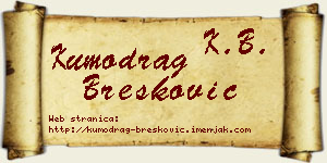 Kumodrag Brešković vizit kartica